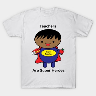 Teacher Male Black Super Hero T-Shirt